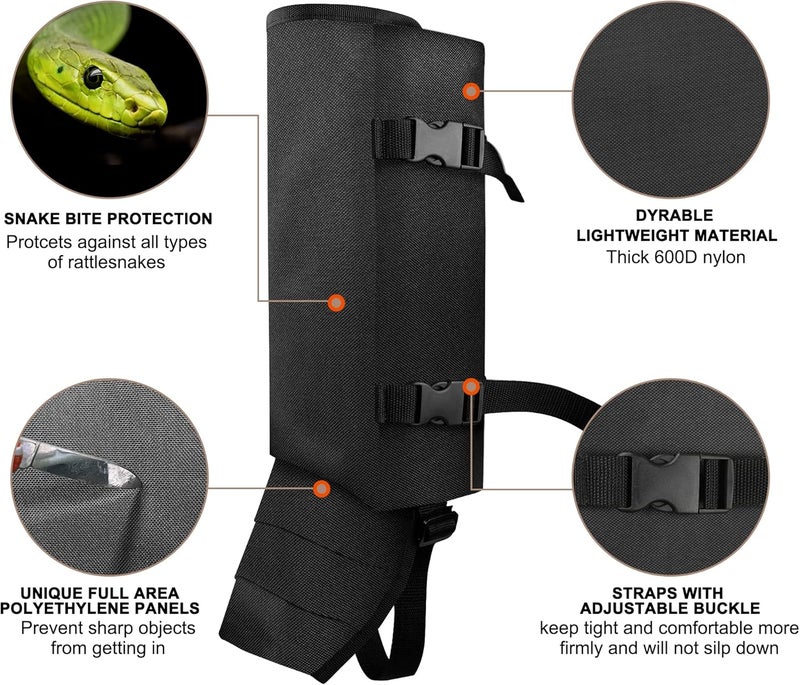 MDSTOP Snake Gaiters Leg Guards, Waterproof Snake Guards, Adjustable Snake Bite Protection for Lower Legs, Snake Chaps for Men&Women - Image 2
